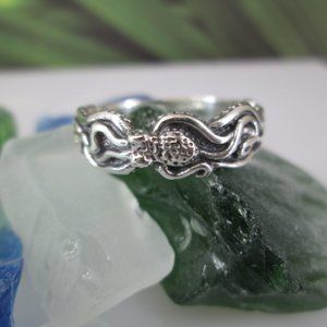 Sterling Silver OCTOPUS Ring>925 Octopus Band,Octopi,Sterling Ring,Wedding Ring